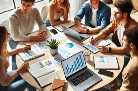 young adults managing finances