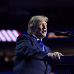 Donald Trump speaking about the proposed $5,000 dividend for American citizens ahead of the US midterm elections.